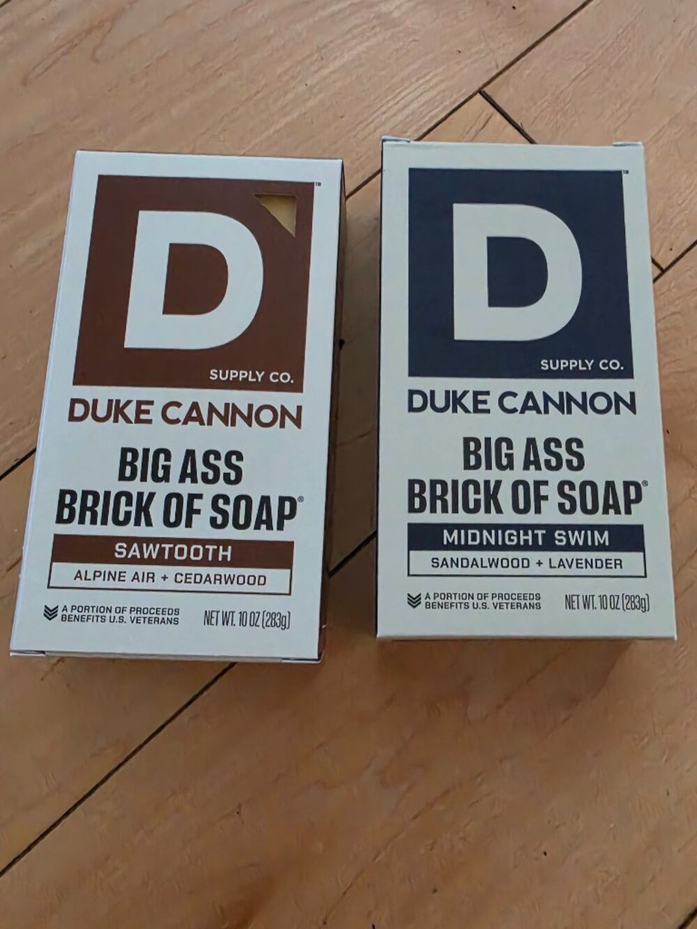 Duke Cannon Big Bar Soap Sawtooth & Midnight Swim 2 bars 10 oz each